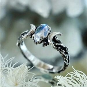 NEW! Crescent Moon Moonstone Ring
